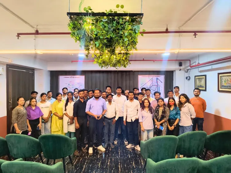 Group photograph at a corporate event, Hotel Shubham Grand, Patia