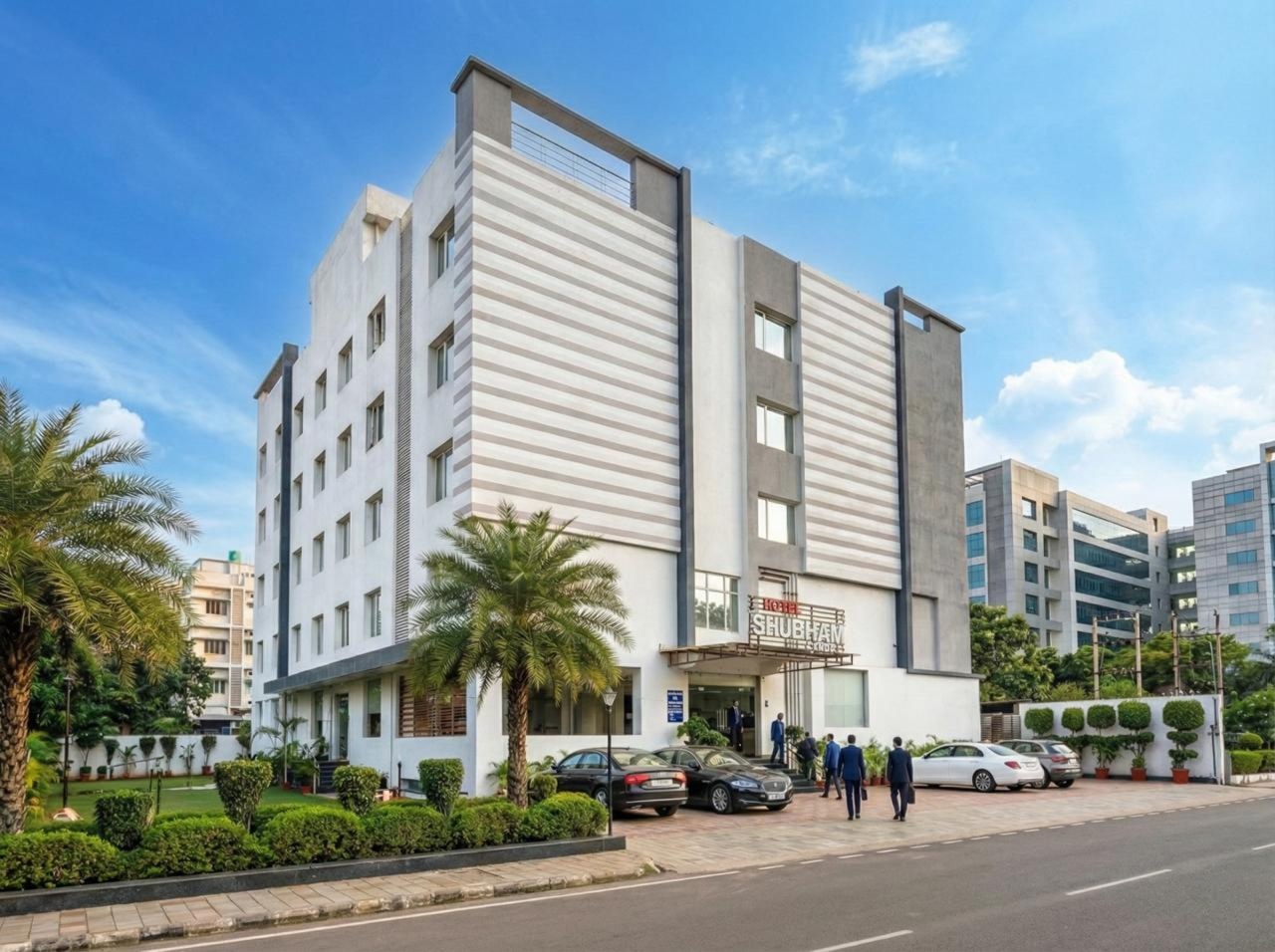 Hotel Shubham Grand building exterior with signage, Patia, Bhubaneswar