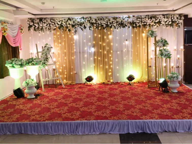 Floral decor at a wedding function